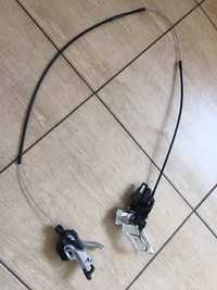 Set Shimano Deore XT shimbător față, maneta, cablu si cămașă