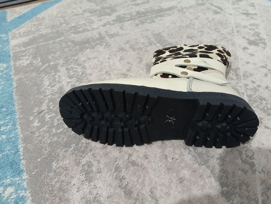 Сапоги зимние кожаные