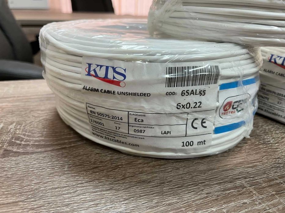 Алармен кабел неекраниран 6х0.22 100% мед 140 Ohm 100 метра 6SALSS