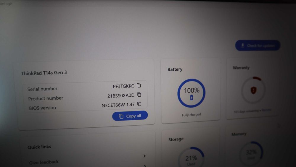 Lenovo ThinkPad T14s 3 Gen / i5 1245U/ SSD 256GB/16GB