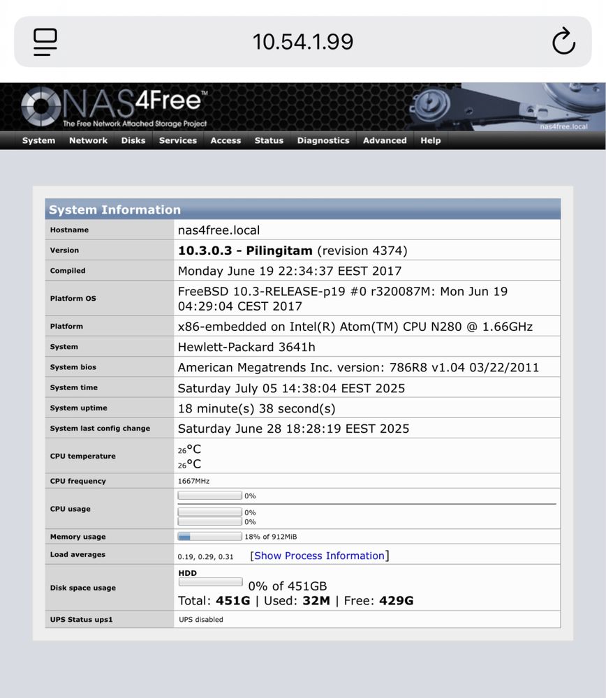 Thin Client - server NAS
