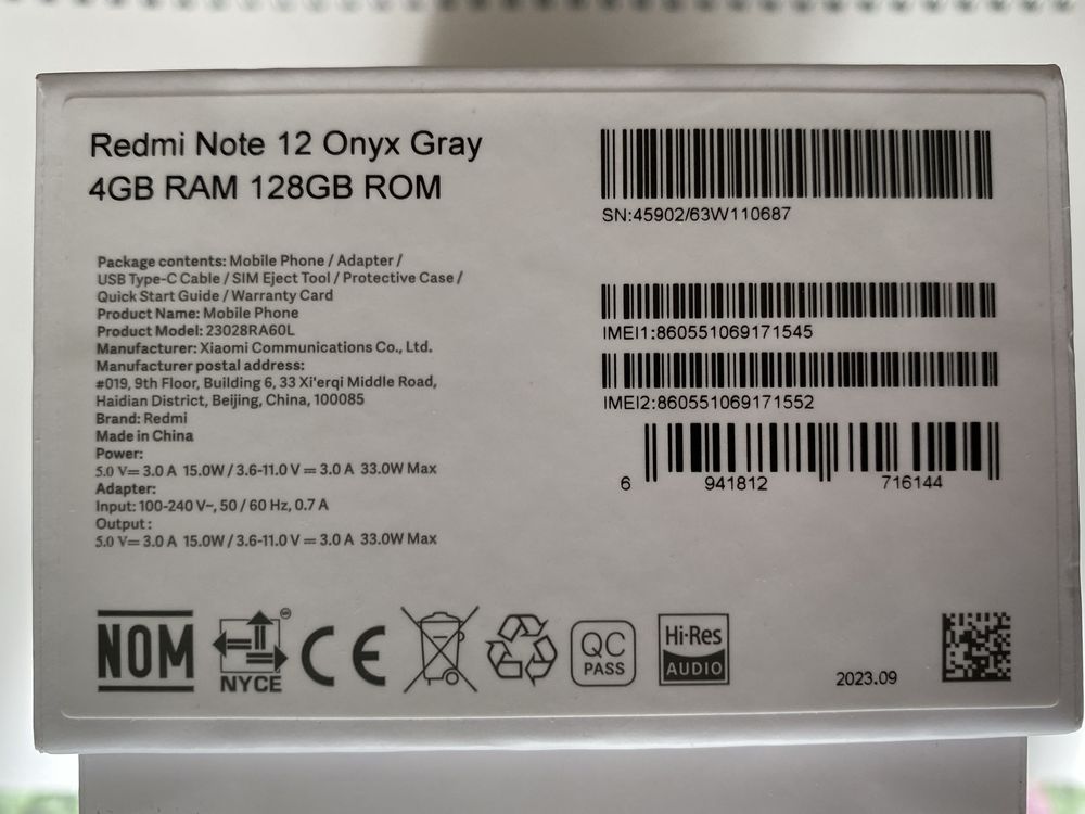 Xiaomi Redmi Note 12