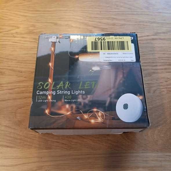 НОВИ! Соларни къмпинг лампички, 12м, 2-в-1, фенер и гирлянд, USB