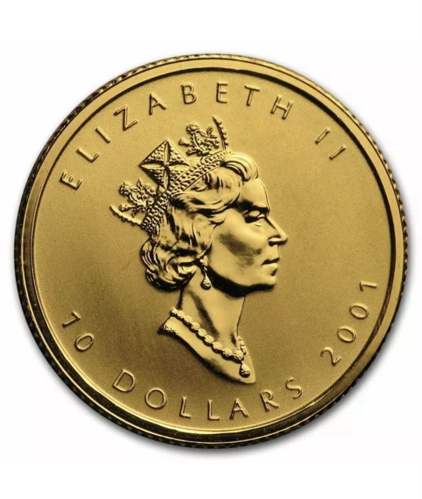 2001,$10 Canada Gold 1/4Oz. Златна монета