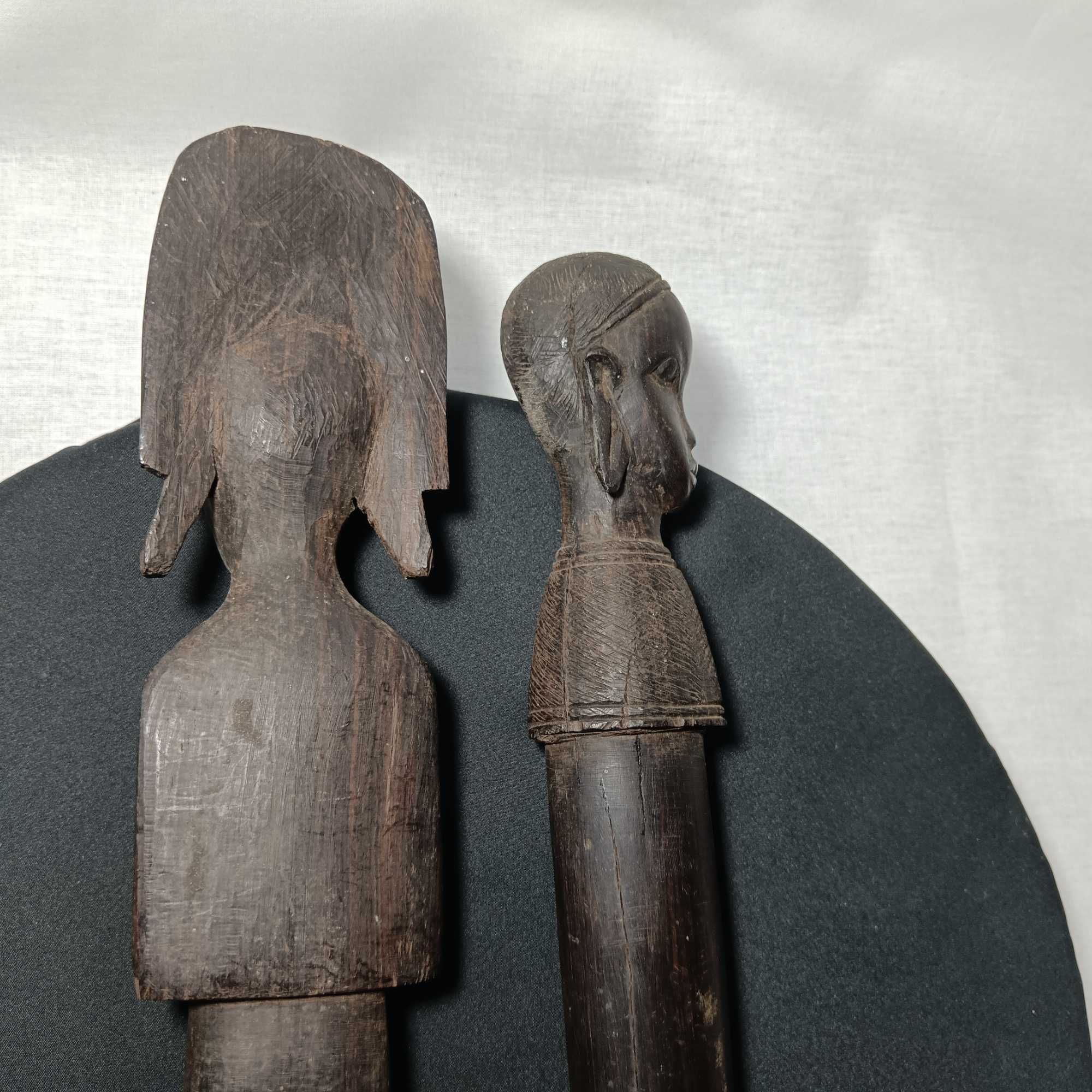 Set sabii sculptate abanos, sec 19, Africana, colectie