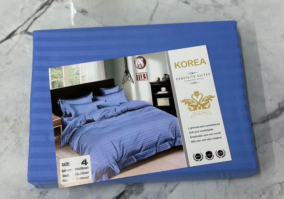 Постельный комплект из страйп-сатина