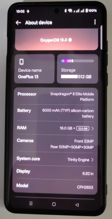 ONEPLUS 13 16/512Gb global, EU version