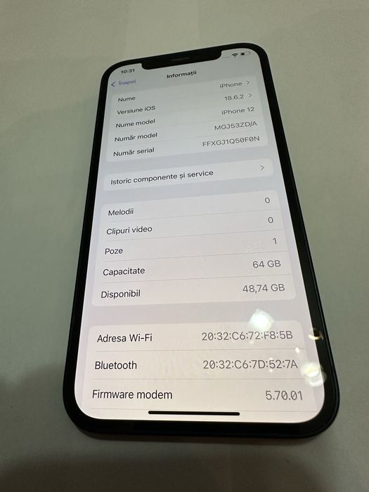 Vand IPhone 12 64Gb Black IMPECABIL