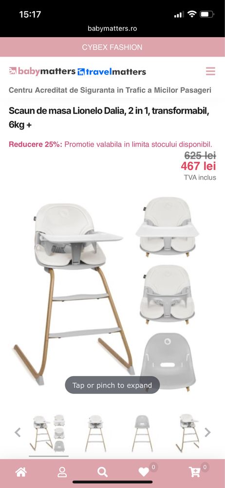 Scaun de masă (Lionelo)