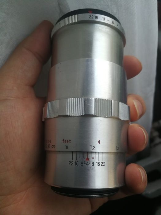 Zeiss Sonnar 135mm f4 versiune Silver M42 made in Germany