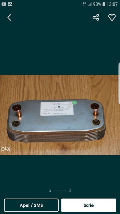 Schimbător de căldură în plăci centrală ariston uno