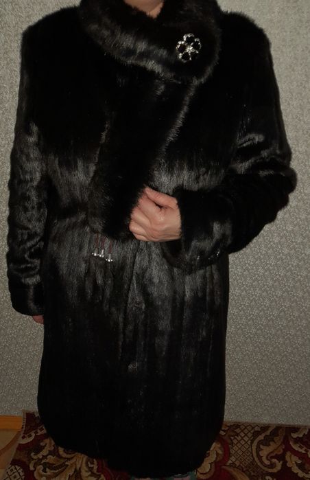 Шуба(мутон) - чёрный