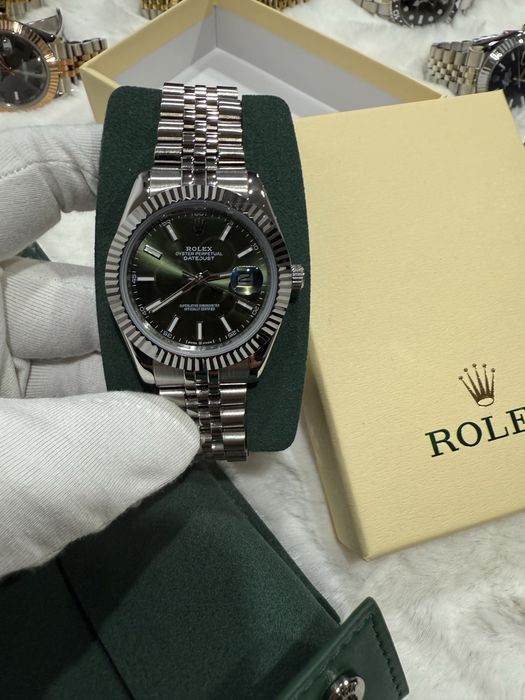 Rolex datejust ollive green 41 mm+husa rolex cadou/AUTOMATIC