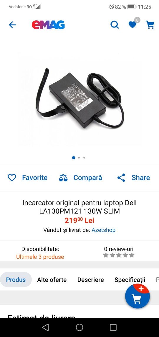 Încărcător laptop original DELL nou