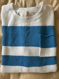 Oversized H&M пуловер в морски цветове - размер М