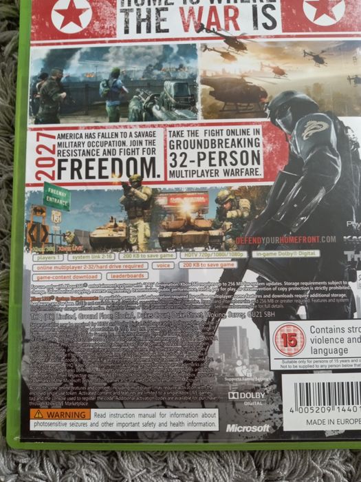 Transport curier 16 lei/Joc/jocuri Homefront pentru XBOX 360 shooter