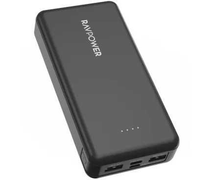Power Bank 20000mAh 15W 2x USB-A 1x USB-C Neagra baterie externa