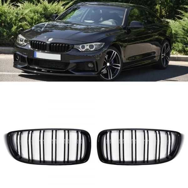 Negru Lucios Grile Nari Duble M BMW Seria 4 F32 F33 F36 M4 M-Design