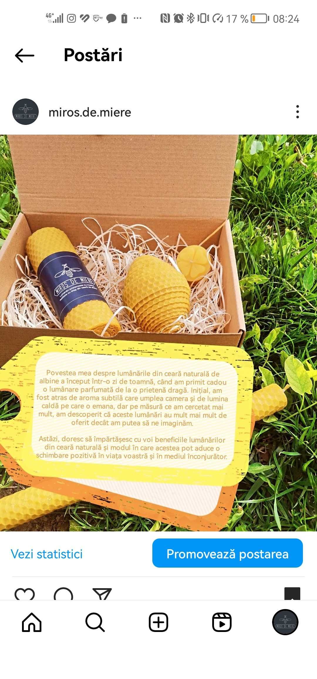 Lumânări din ceara naturala de albine