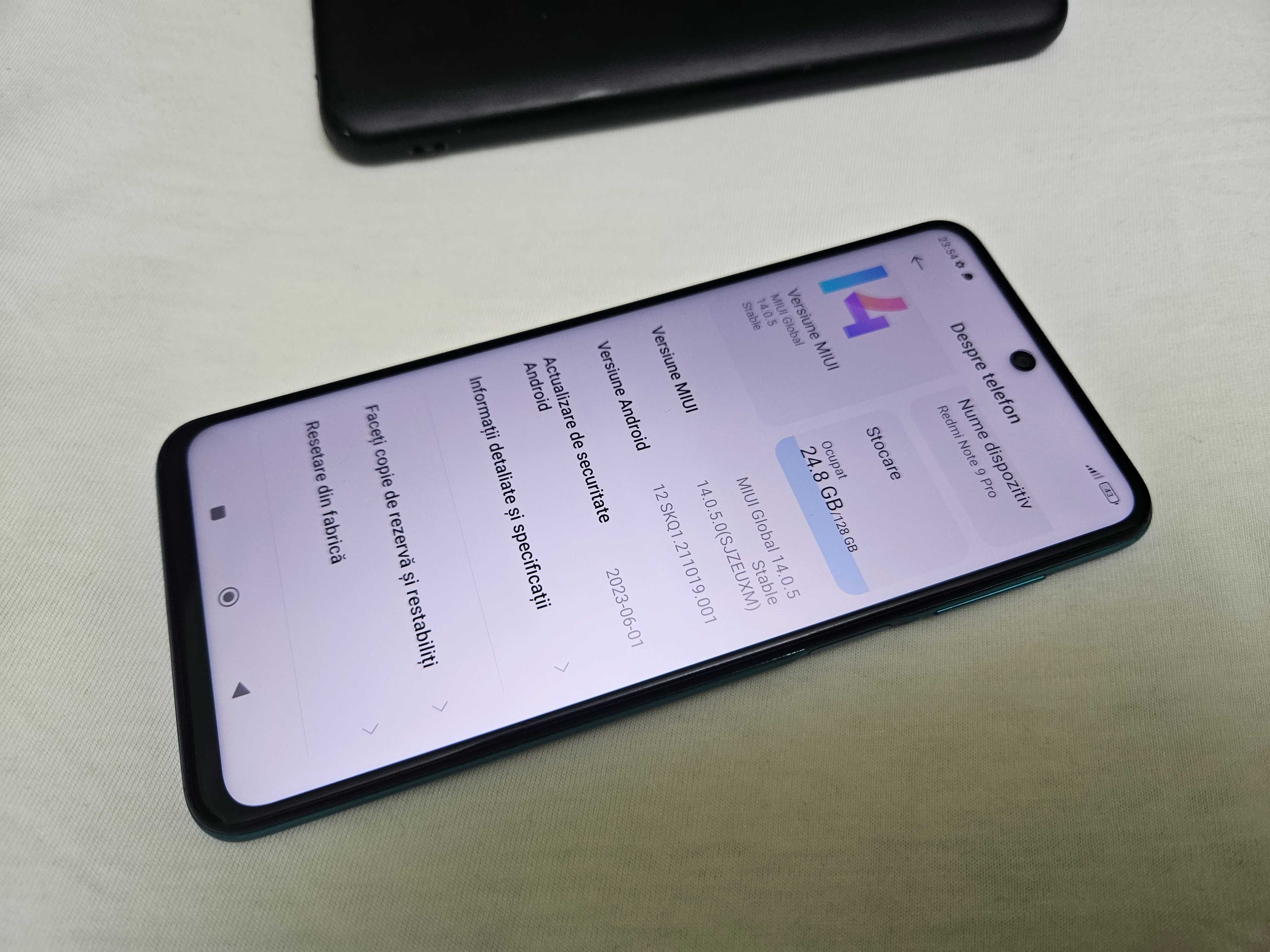 Xiaomi Note 9 PRO 128Gb cu 8Gb Ram , impecabil ca nou, folie display