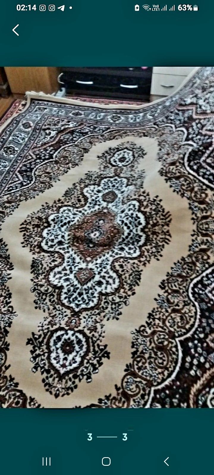 Срочно ковер новый Иранский 320/250 см.и Хивинский шерстяной Советский