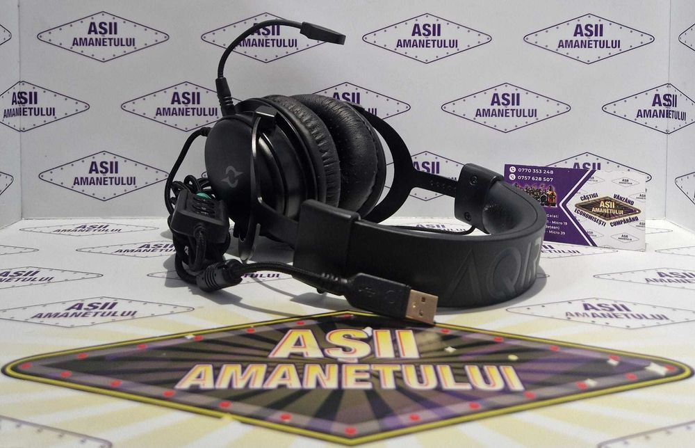 Casti Gaming cu fir AQIRYS Sagitta Black si HyperX Cloud Stinger