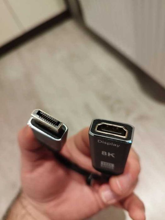 Cablu Yiwentec DisplayPort 1.4 → HDMI 2.1, 0.25m, 8K 60Hz