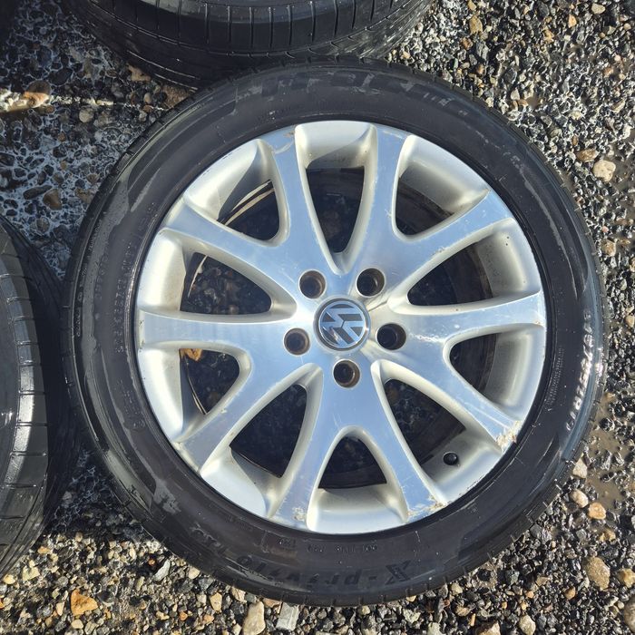 Jante aliaj 5x130 pe 19 touareg anvelope vara 275 45 19 originale VW