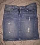 Fustă blugi casual,  ușor elastica