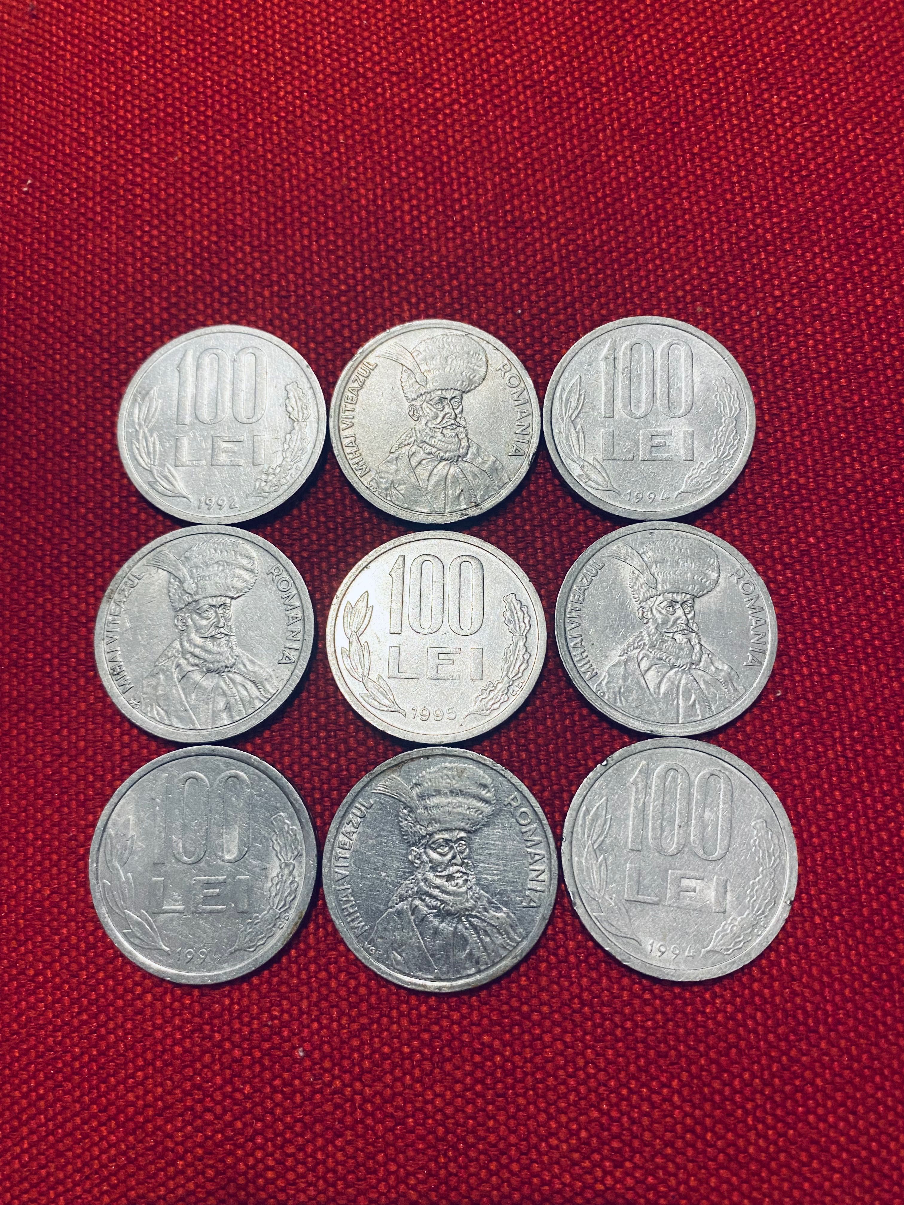 Vând monede de 100 lei, an 1995 cu Mihai Viteazul