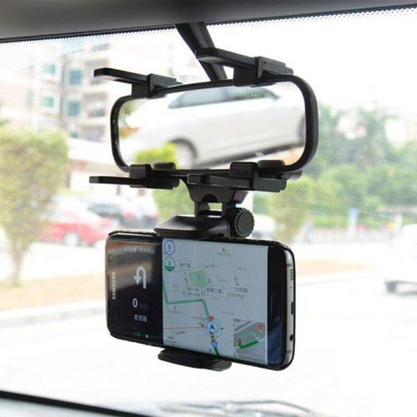 Стойка за телефон 3520-1 върху огледалото за обратно виждане на автомо