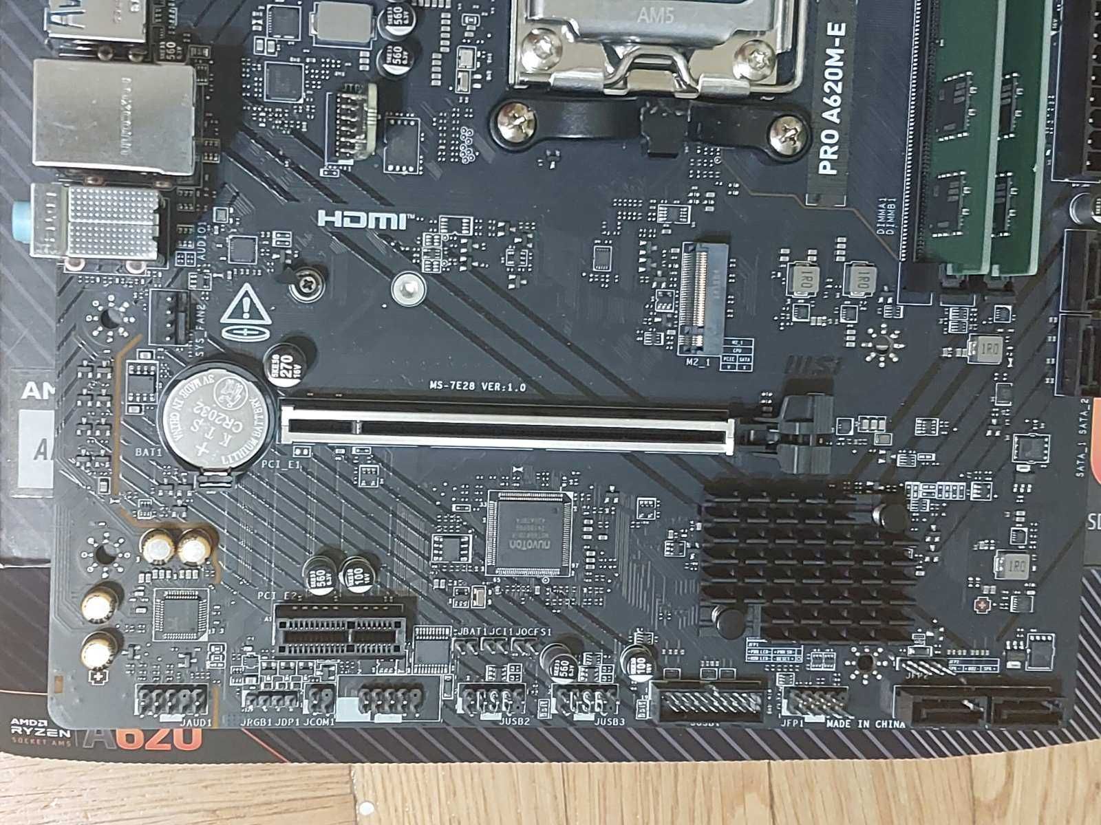 Ryzen 7 Pro 7745 + MSI A620M-E + 16GB Samsung 5600MT/s CL42