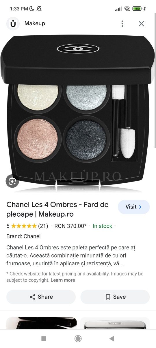 Fard Chanel 4 Ombres NOU