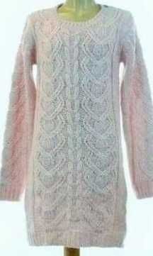 Rochie Noua tip pulover mai lung de la Next, lana extrafina, S, M