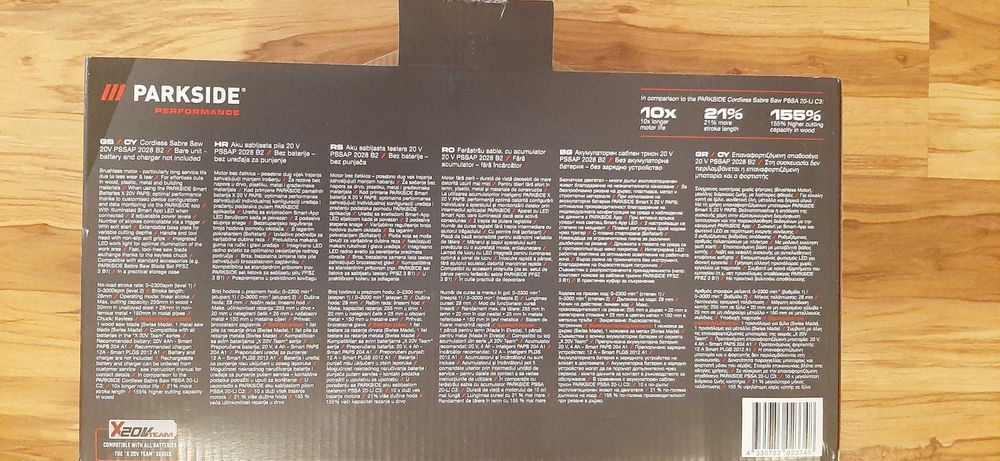 Fierastrau sabie fara fir PARKSIDE PERFORMANCE 20V PSSAP -5lei transp