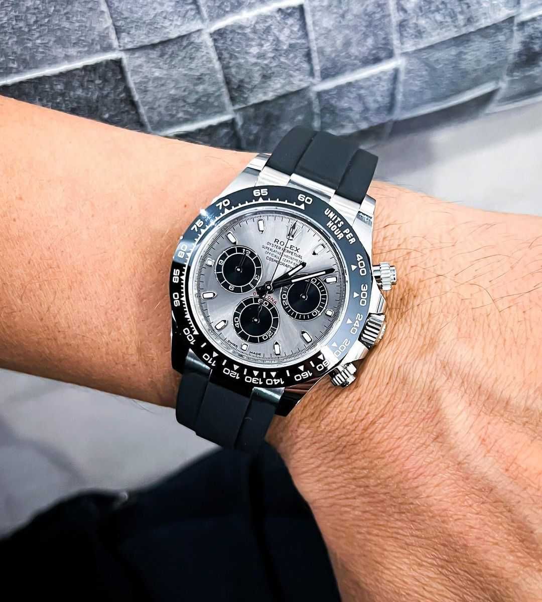 Часовници Rolex Daytona гума / сребро