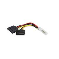 Кабель переходник Molex M - SATA M x2, 20см новый в упаковке.