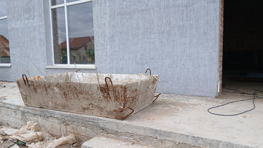 Бадья металлическая, корыто 2 кубовое, металл толщиной 6мм