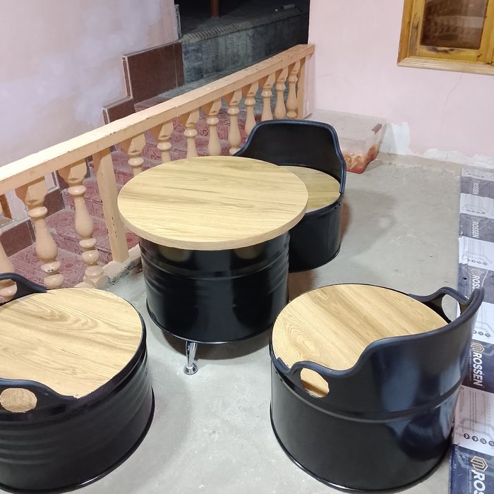 Мебель из бочки. Уникальные и креативной мебель для кафе фосфодов.