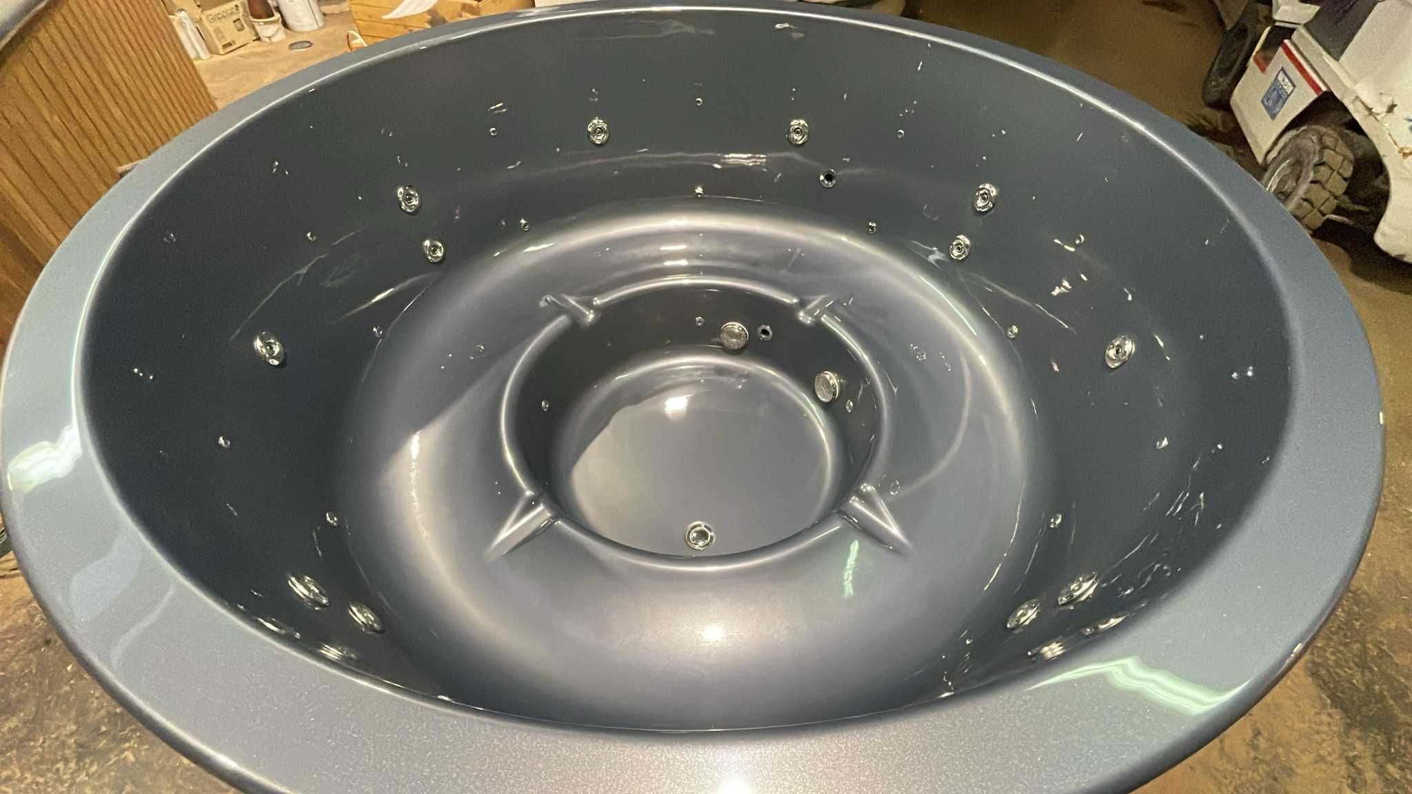 CIUBAR tip JACUZZI din fibră de sticlă 225 cu SOBĂ exterioară