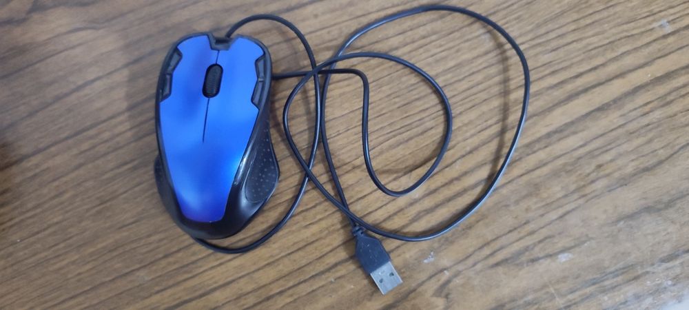 Проводная мышь, синяя