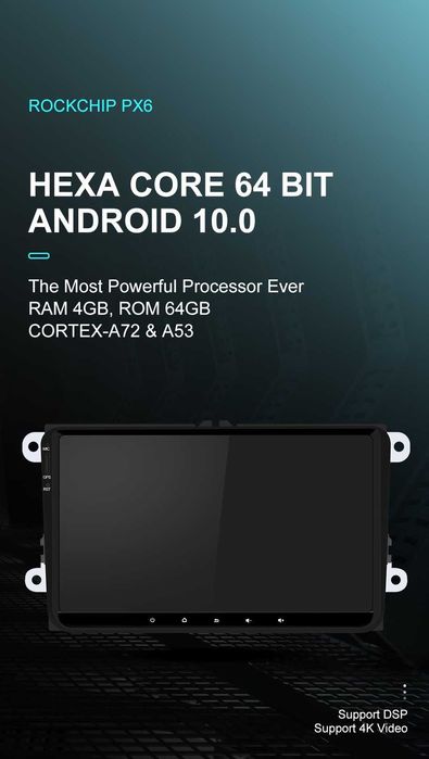 Navigație auto ANDROID 10- PX6 4GB RAM