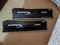 Kit ram 16gb(8x8) ddr4/3200mhz hyperx fury utilizat fara cutie