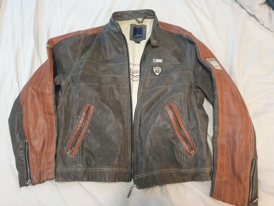 Jaketa piele,Geaca piele moto casual biker