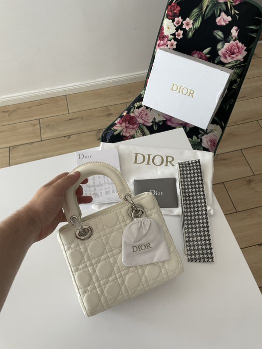 Geanta Dior Piele Naturala Alb