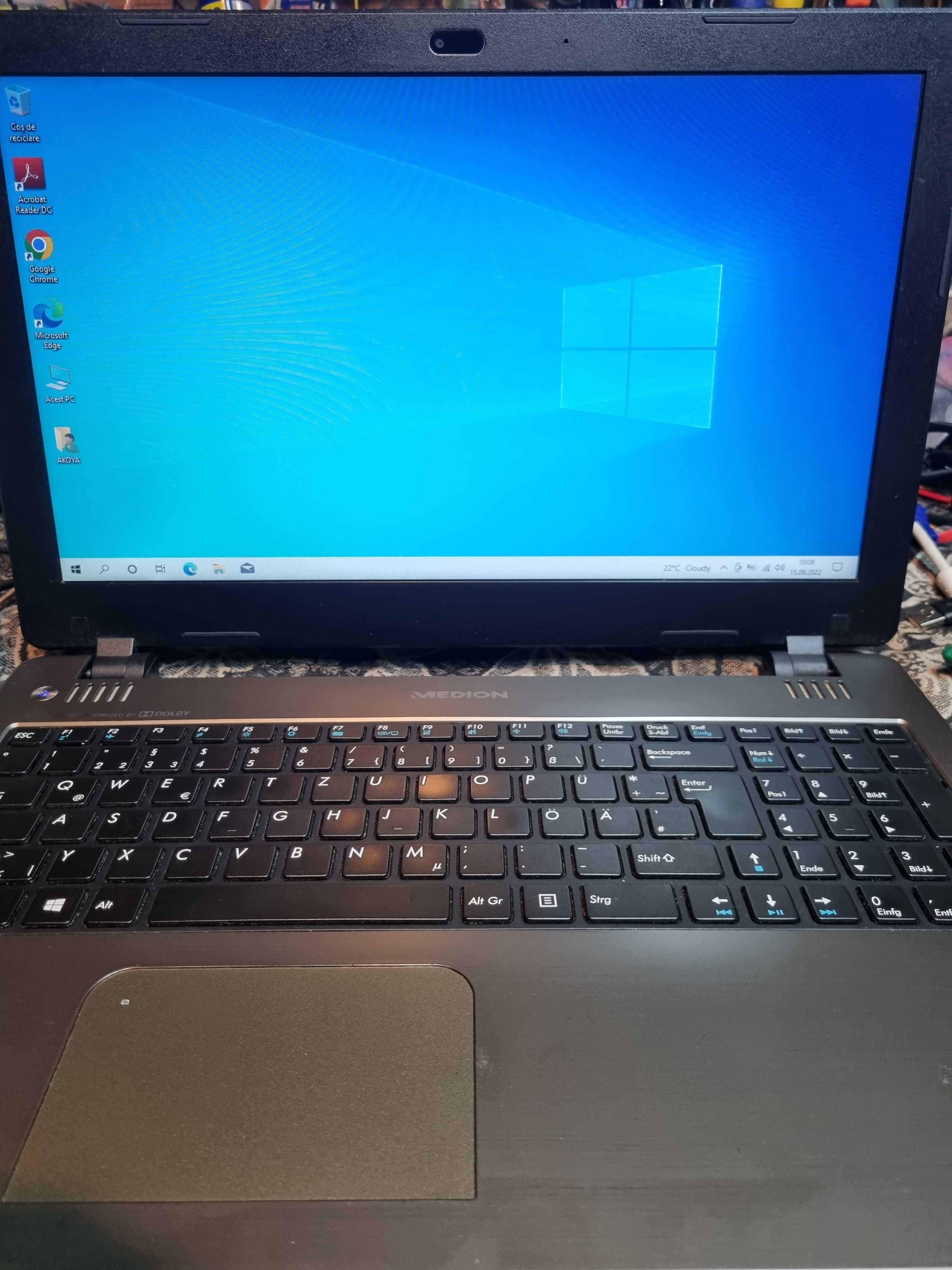 Laptop Medion Akoya E6240 CPU N3530 2,16 Ghz 4 gb memorie 500gb hdd