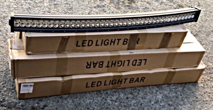 LED BAR 40 / 60 / 80 / 105 / 125 cm ledbar curbat / drept bara led