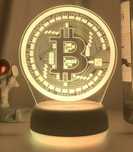 Биткойн LED лампа в 16 разцветки