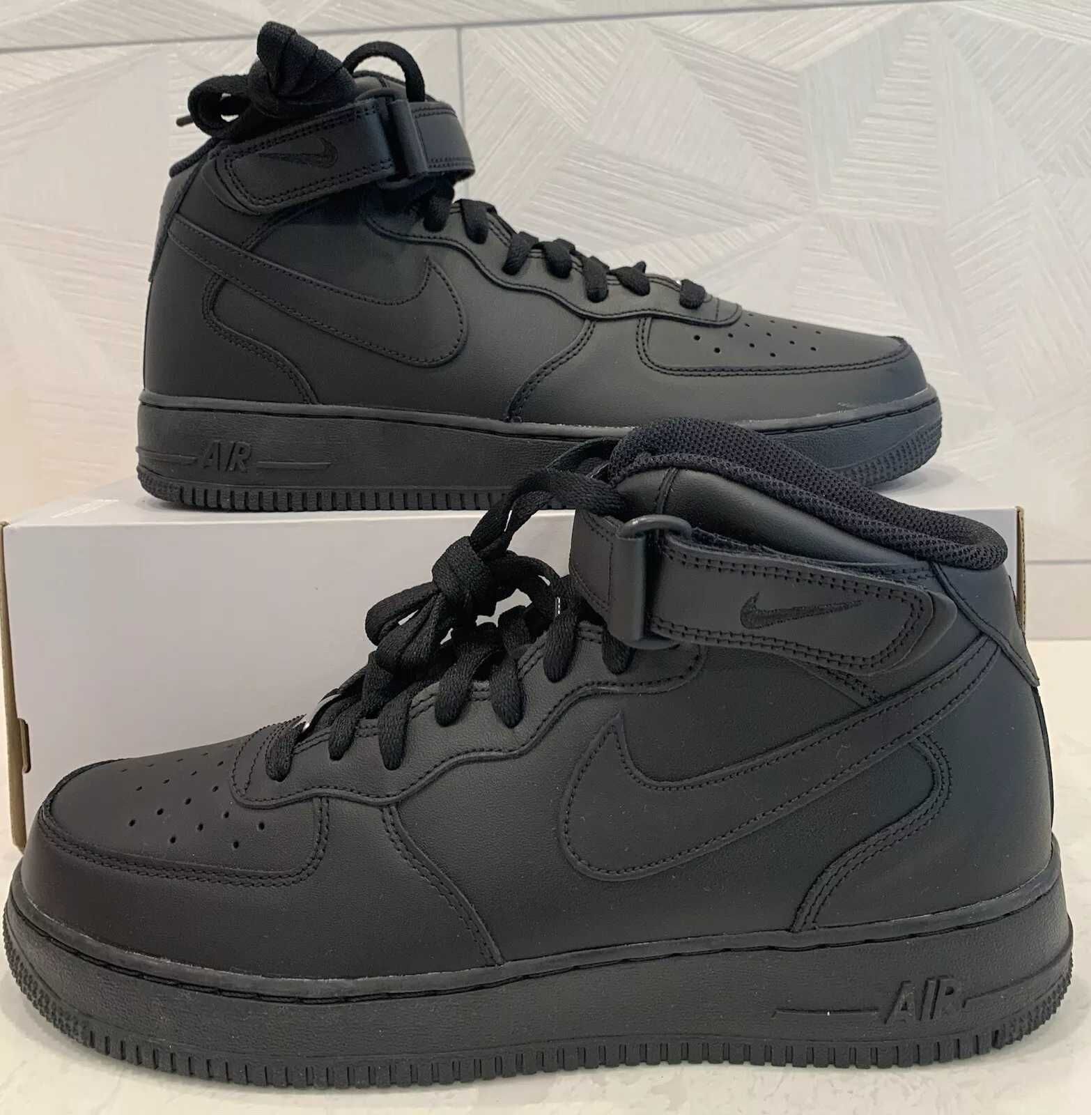Adidasi Nike Air Force 1 Triple Black Mid