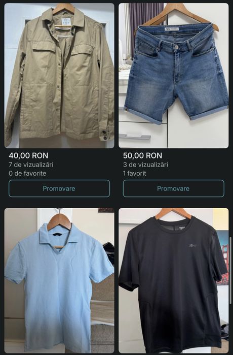 Vand lot/stoc haine barbati -  marimi M si S